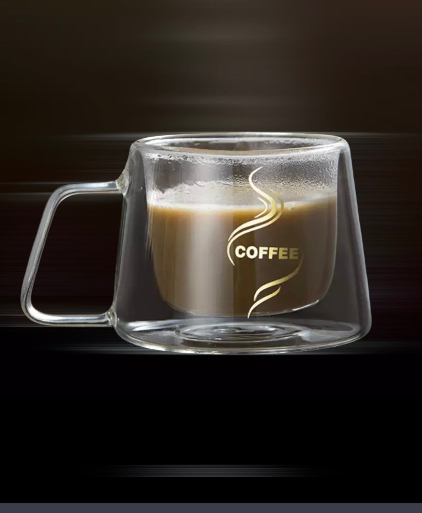 Espresso Tasse Kaffeetasse Glas Doppelwand
